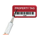 In Stock Metal Tags with Barcodes