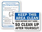 Keep Clean Signs