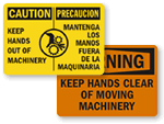 Keep Hands Clear Signs