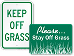 Keep Off Grass Signs
