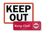 Keep Out Door Signs