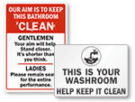 Keep Bathroom Clean Signs