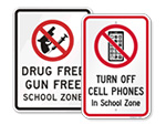 School Safe Zone Signs