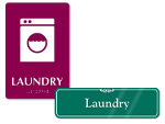 Laundry Door Signs 
