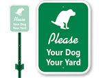 LawnBoss® Dog Leash Signs