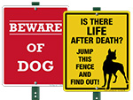 LawnBoss® Beware of Dog Signs