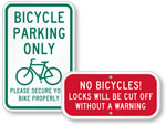 Lock Bike Signs