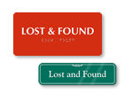 Lost and Found Signs   Location Signs