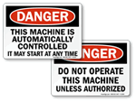 Machine Danger Signs