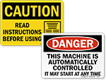 OSHA Machine Safety Signs
