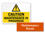 Maintenance Room Signs