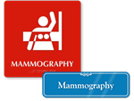 Mammography Door Signs