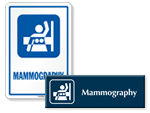 Mammography Door Signs