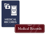 Medical Records Door Signs