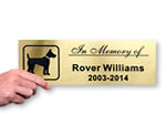 Brass and Plastic Memorial Plaques