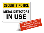 Metal Detector Signs