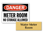 Meter Room Signs