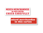 Mixed Merchandise Shipping Labels