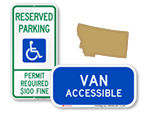 Montana Parking Signs, Fire Lane Signs and Other Regulated Signs