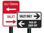 More Directional Valet Signs