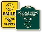 More Smile You're on Camera Signs