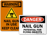 Nail Gun Safety Signs
