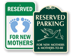 New Mothers Parking Signs
