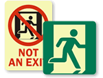 Running Man Exit Signs