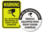 Night Vision Camera Signs