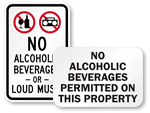 More No Alcoholic Beverages Allowed Signs