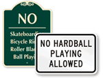No Ball Playing Allowed