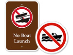 No Boat Signs