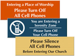 No Cell Phone Signs for Church
