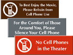 No Cell Phones Signs For Theater