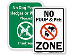 No Dog Peeing on Fence Signs