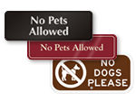 No Dogs Signs