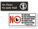 No Flyers Signs