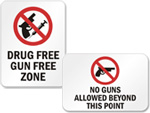 No Weapons Signs