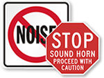 No Honking Signs