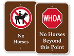No Horses Signs