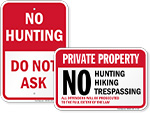 No Hunting Signs
