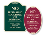 No Loitering Signs