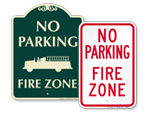 No Parking Fire Zone Signs