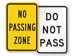 No Passing Signs