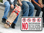 No Skateboarding Signs