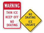 No Skating Signs