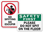 No Spitting Signs