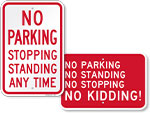 No Stopping & No Standing Signs