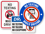 No Texting Signs