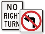 Turn Prohibition Signs